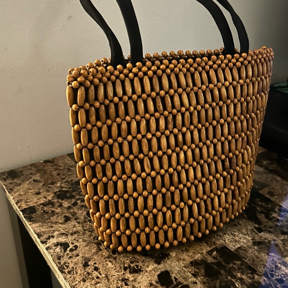 Brown beads bag